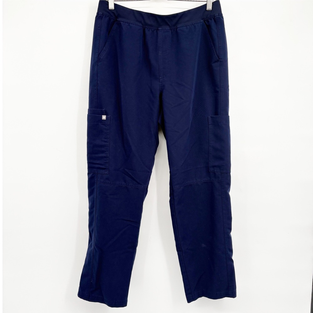 FIGS Mens Navy Axim Straight Leg Technical Cargo Nursing Medical Scrub Pants L